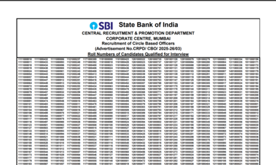 SBI CBO result 2025 declared at sbi.co.in: Check direct link to download scorecards here