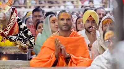 Watch: Shikhar Dhawan visits Shri Mahakaleshwar Temple, joins Bhasma Aarti ritual | Cricket News