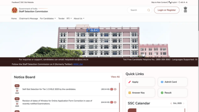 SSC CHSL 2025 self slot selection window closes today at ssc.gov.in: Check direct link and steps to apply here
