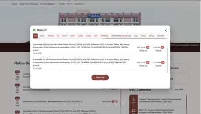 SSC GD result 2025 released at ssc.gov.in: Check direct link to download and other key details here