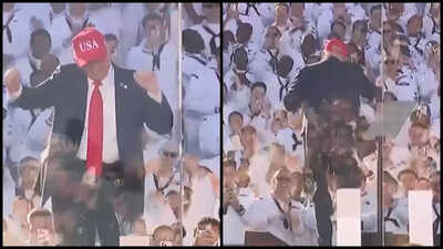 Watch: Trump’s ‘YMCA’ dance moves at US Navy’s 250th anniversary event steal the show; crowd goes wild
