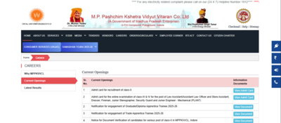 MPPKVVCL recruitment 2025: Short notification released for 4,009 vacancies; registration begins on this date