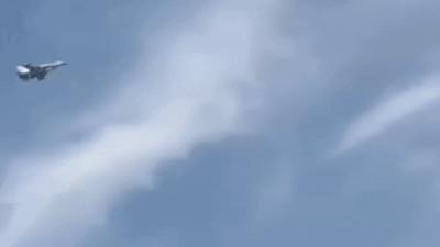 Viral video shows UAE F-16 shoot down Iranian drone over Dubai beach