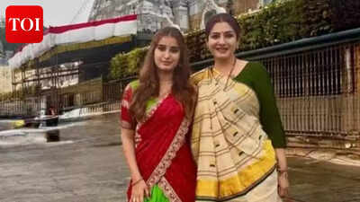 Raveena Tandon, Rasha Thadani visit Tirupati temple; Marks latter’s birthday and ‘India’s big win’ |