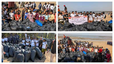 350 volunteers remove 3,000 kg plastic waste at Manori Beach on World Water Day | Mumbai News