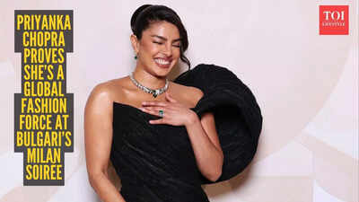 Priyanka Chopra shuts down Milan in a dramatic black gown at Bulgari’s star-studded night |