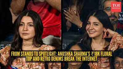 Not just Virat Kohli’s flying kiss – Anushka Sharma’s ₹18k floral top and retro denims steal the show at IPL 2026 opener