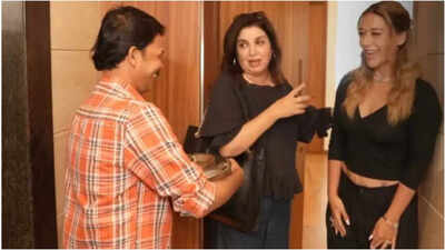 Krishna Shroff: Farah Khan teases about giving Dilip a Rs 50,000 salary and calls him ‘kaneez’; Jackie Shroff defends daughter Krishna’s Hindi | Hindi Movie News