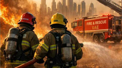 Emergency in Abu Dhabi: Fire breaks out at Al Mushrif construction site, police and civil defence rush in