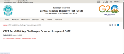 CBSE CTET 2026 answer key, response sheet released at ctet.nic.in: Direct link and steps to raise objections here