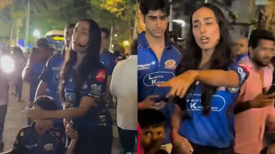 ‘Agastya, are you ok?’ Hardik Pandya’s girlfriend Mahieka Sharma snaps at paps – WATCH | Cricket News