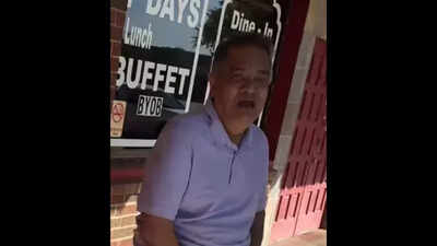 Man caught on camera urinating in front of Indian restaurant in Texas, says he could not hold it