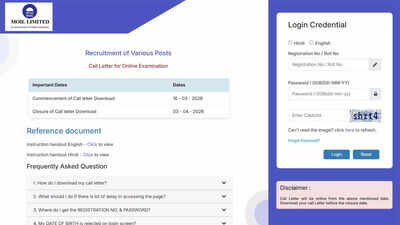 Moil Admit Card: MOIL releases call letters for Graduate and Management Trainee April 3 exam at moil.nic.in; download here