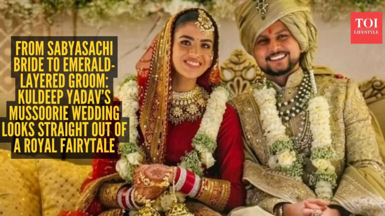 Bride joins the Sabyasachi brides club, groom’s emerald-layered sherwani steals the show