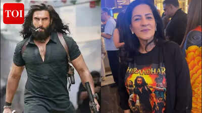 Dhurandhar 2: ‘Dhurandhar: The Revenge’: Ranveer Singh’s proud mother proves she is his biggest fan; wears customised tee to screening |