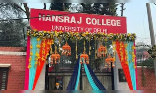 Hansraj College campus dressed up for principal’s son’s wedding, students protest