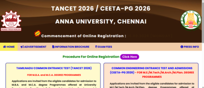 Anna University TANCET, CEETA-PG 2026 registration begins today at annauniv.edu: Check steps to apply here