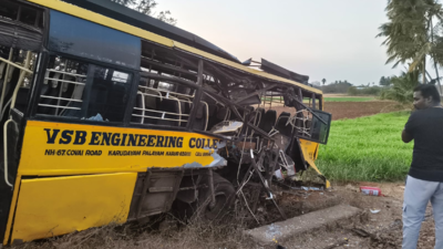 More than 15 students injured as goods train rams college bus near Karur in Tamil Nadu | Chennai News