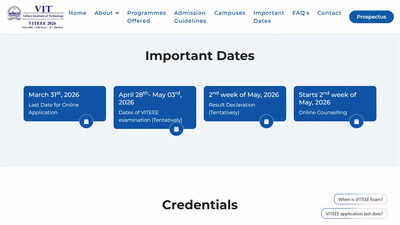 VITEEE 2026 registration closes March 31; here’s how to apply online at viteee.vit.ac.in