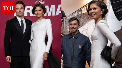 Zendaya BLUSHES as paparazzi call her ‘Madame Holland’ at Paris premiere of ‘The Drama’ with Robert Pattinson; Tom Holland attends – WATCH |
