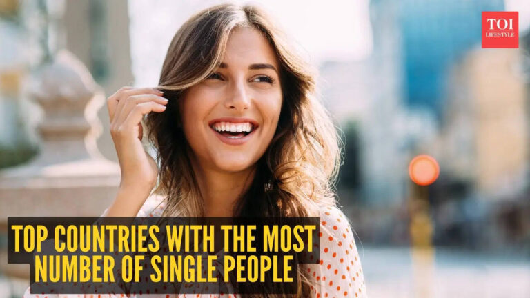 Top 5 countries with the most number of single people