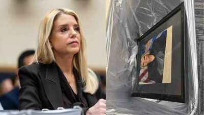 Pam Bondi’s portrait found in trash can a day after Trump axed her as attorney general: Report
