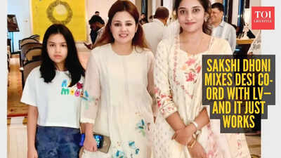 Sakshi Dhoni’s breezy kurta co-ord set gets a luxe upgrade with Louis Vuitton