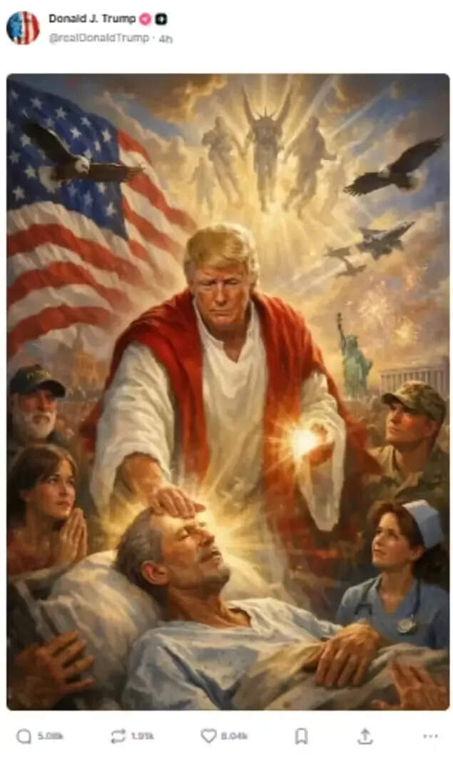 Trump deletes post of AI image depicting him as Jesus Christ-like figure