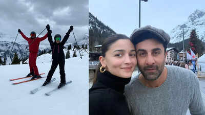 Alia-Ranbir Wedding Anniversary: Alia Bhatt, Ranbir Kapoor celebrate anniversary with snow and skiing, the actress drops PICS, fans are reminded of ‘Yeh Jawaani Hai Deewani’ | Hindi Movie News