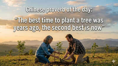 Chinese proverb of the day: “The best time to plant a tree was years ago, the second best is now” |