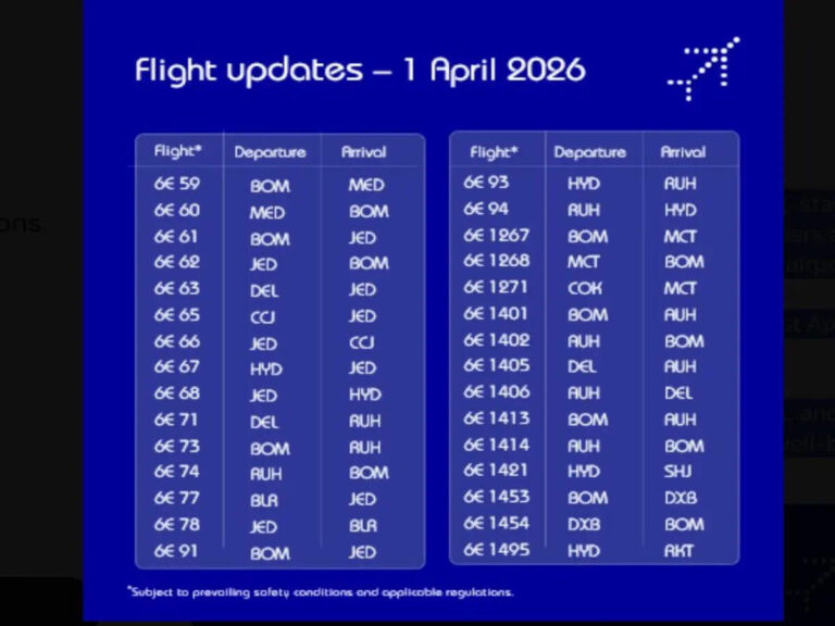 Uae Flights News: Dubai Airports Update April 1: Air India group to run 30 flights; IndiGo shares list of scheduled flights to operate amid ongoing conflict