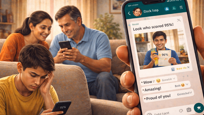 “Look who scored 95%”: How family WhatsApp groups quietly amplify result stress |