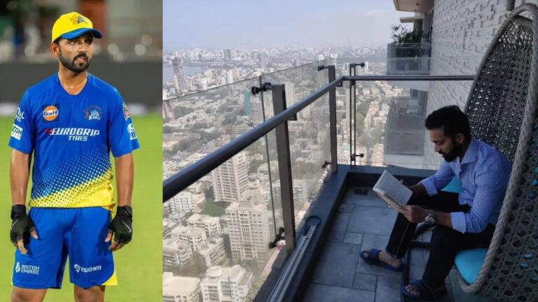 Ajinkya Rahane’s ₹20 crore sea-facing Mumbai home is defined by Arabian Sea views, European interiors and a trophy wall