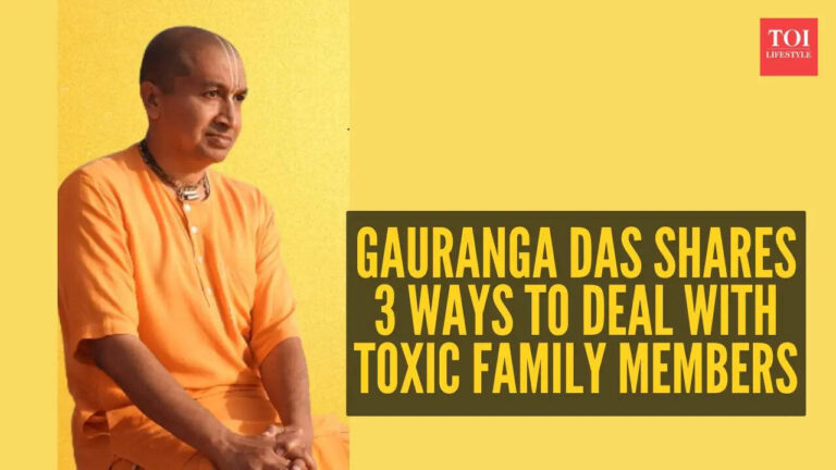 Gauranga Das shares 3 ways to deal with toxic family members