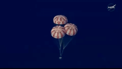 Watch: Dramatic splashdown as Artemis II astronauts return to Earth after historic journey around Moon