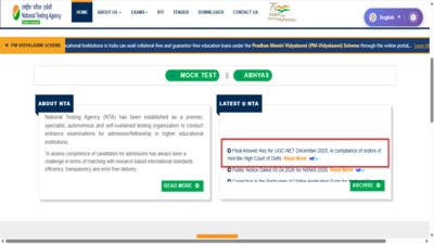 UGC NET December 2025: NTA releases revised final answer keys; direct link to download here