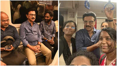 M K Stalin: Tamil Nadu CM M K Stalin takes Chennai Metro during poll campaign, interacts with commuters | India News